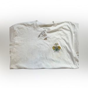 White vans classic fit short sleeve t shirt with flowers